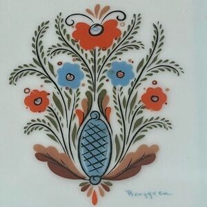 Vintage Berggren Swedish ashtray/trinket dish, colorful & near perfect cond